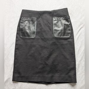Club Monaco Leather Pocket Pencil Skirt